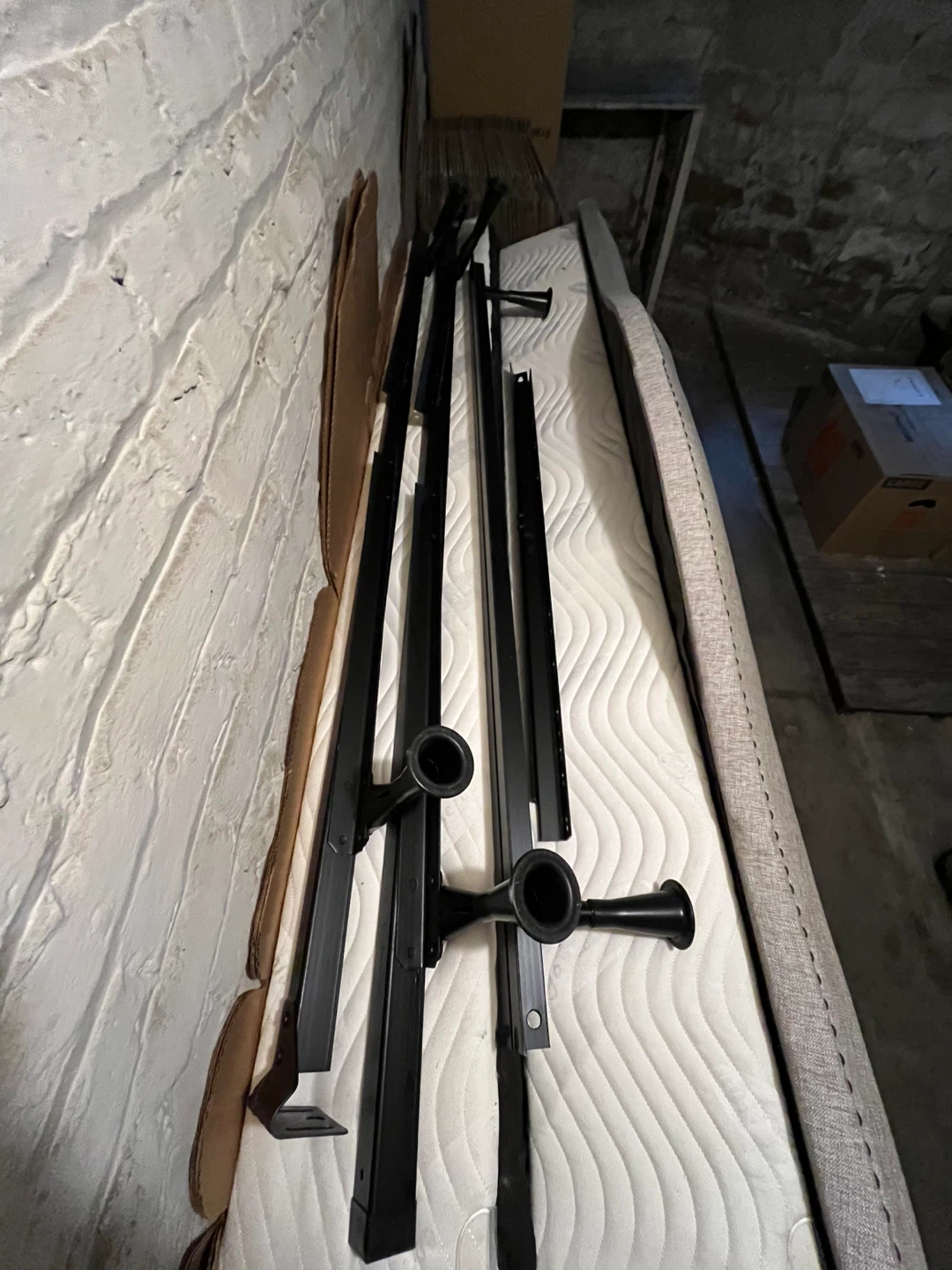 I.S.P. Upholstered Headboard with Metal Frame and beds - photo 3