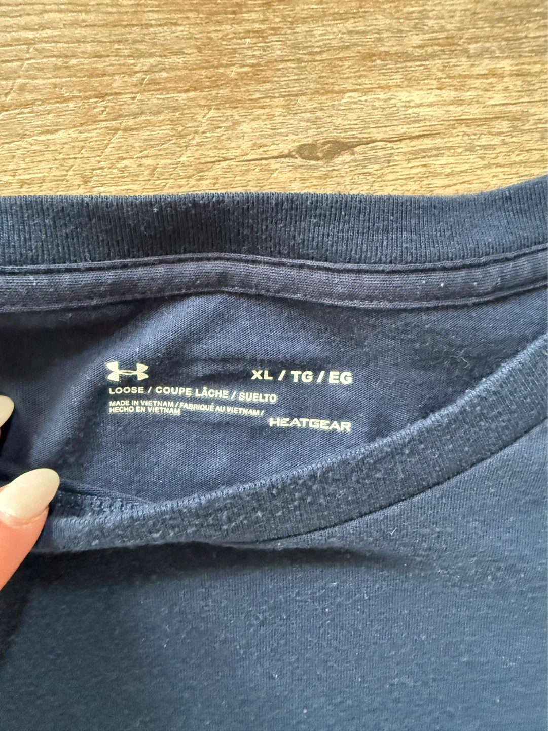 Under Armour HeatGear T-Shirt XL Navy Blue - photo 2