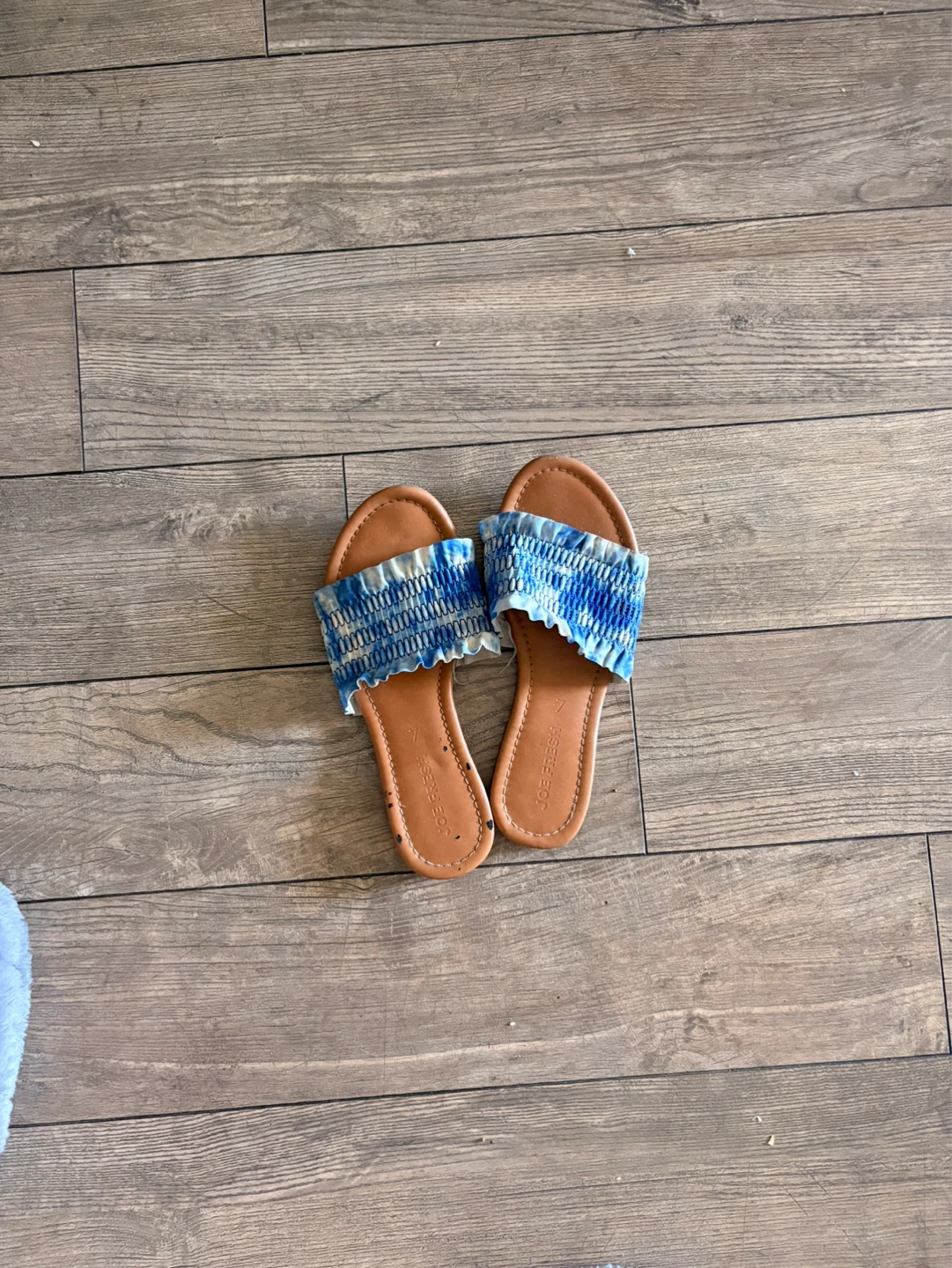 Blue Tie-Dye Slide Sandals - Size 9