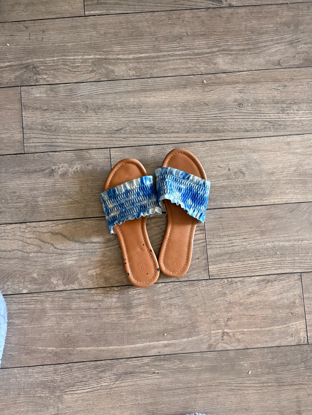 Blue Tie-Dye Slide Sandals - Size 9 - photo 2