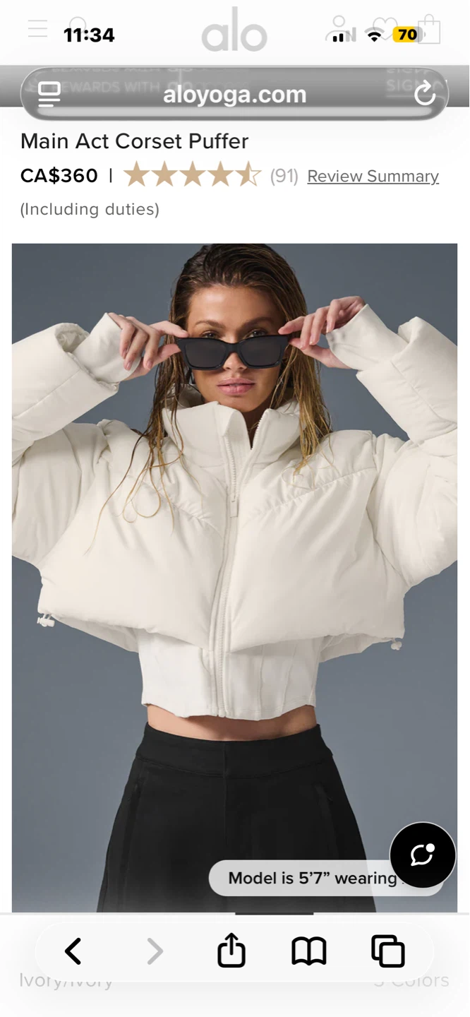 Alo Yoga Main Act Corset Puffer Jacket Red Size L - photo 4