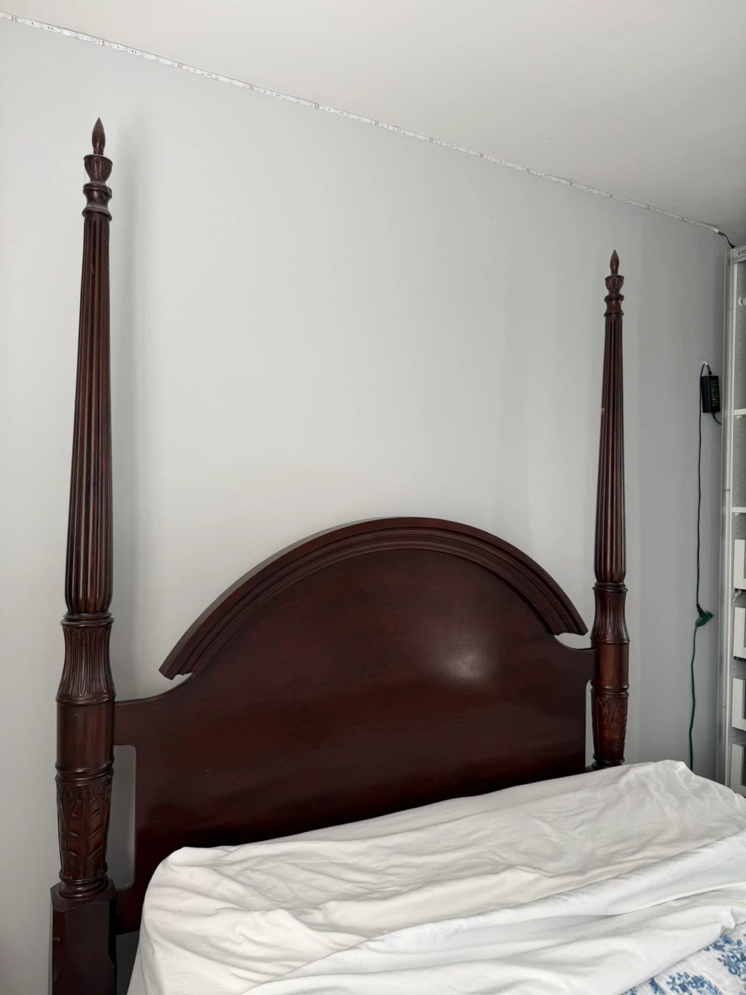 Full size Bombay Cherry Wood Four Poster Bed Frame - photo 2