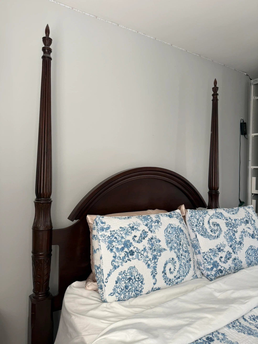 Full size Bombay Cherry Wood Four Poster Bed Frame - photo 4
