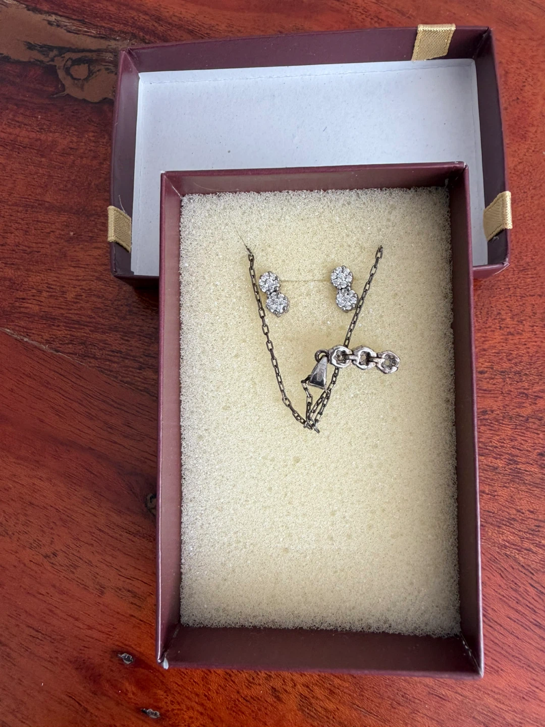 Rhinestone Necklace and Earring Set - photo 3