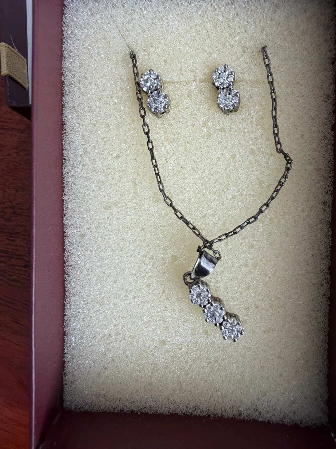 Rhinestone Necklace and Earring Set - photo 2