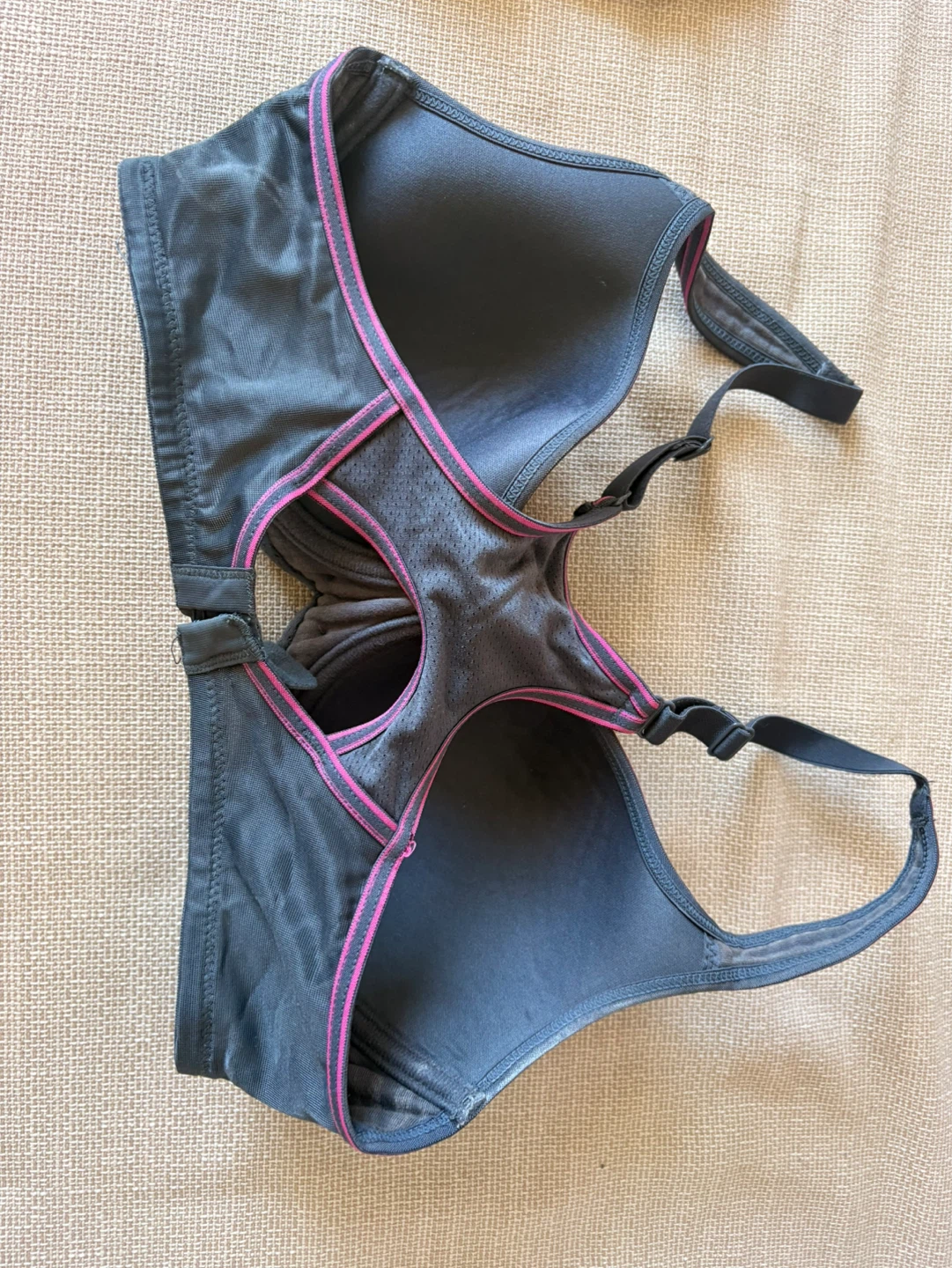 Triaction Sports Bra - Grey with Pink Trim - photo 2