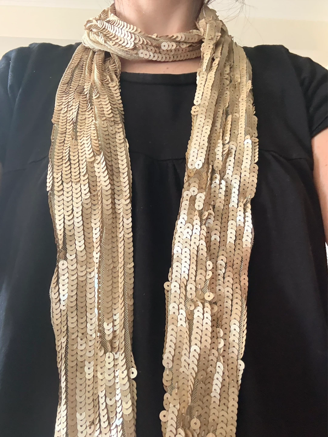 Gold Sequin Scarf - photo 2