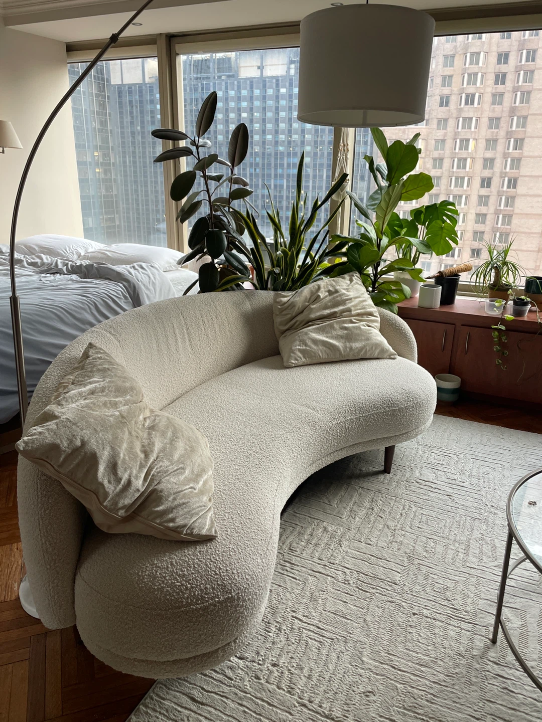 Curved Article Kayra Bouclé Sofa