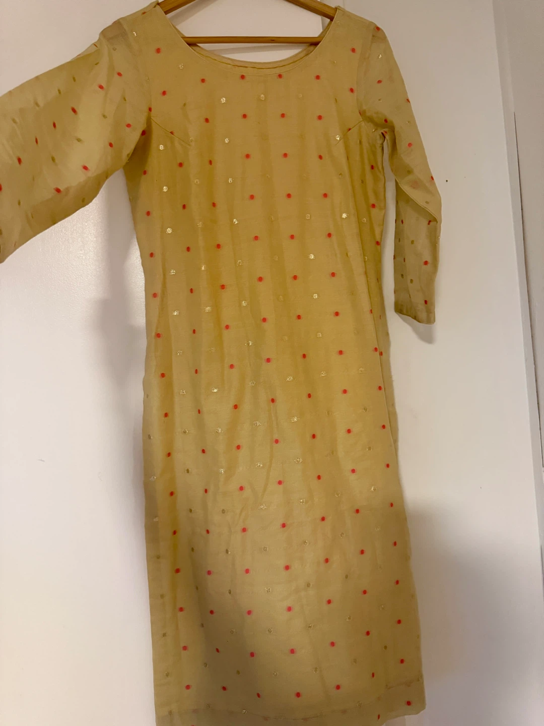 Yellow Polka Dot Kurta top