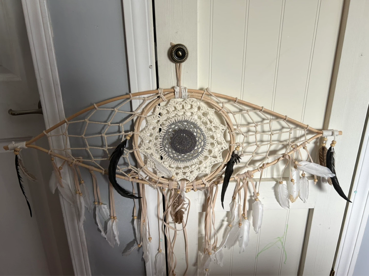 Eye shaped dream catcher