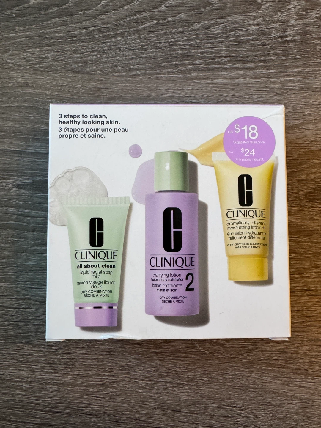 Clinique 3 Step Skincare Set - Dry Combination
