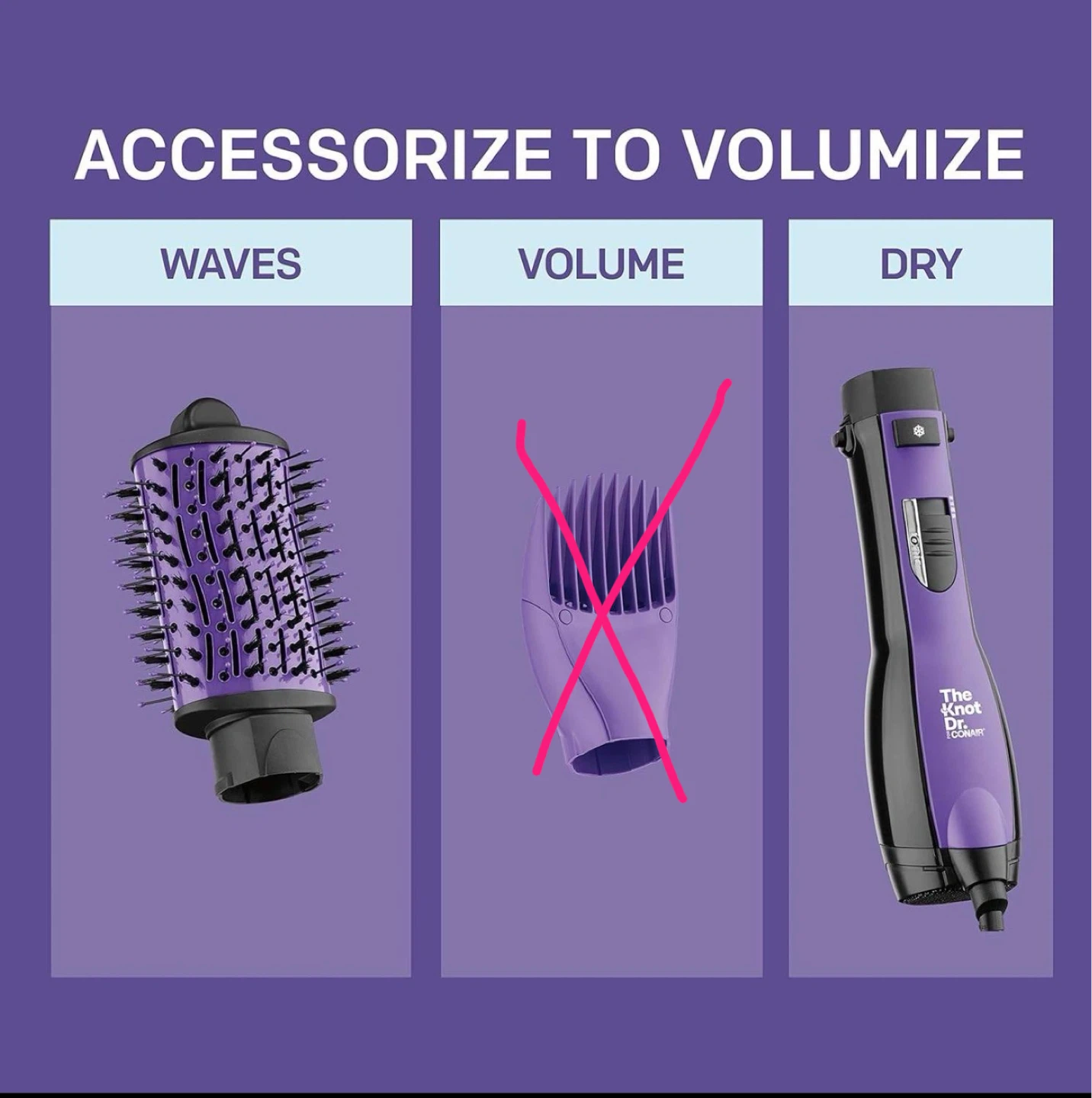 The Knot Dr. by Conair Volumizing Hot Air Brush - photo 3