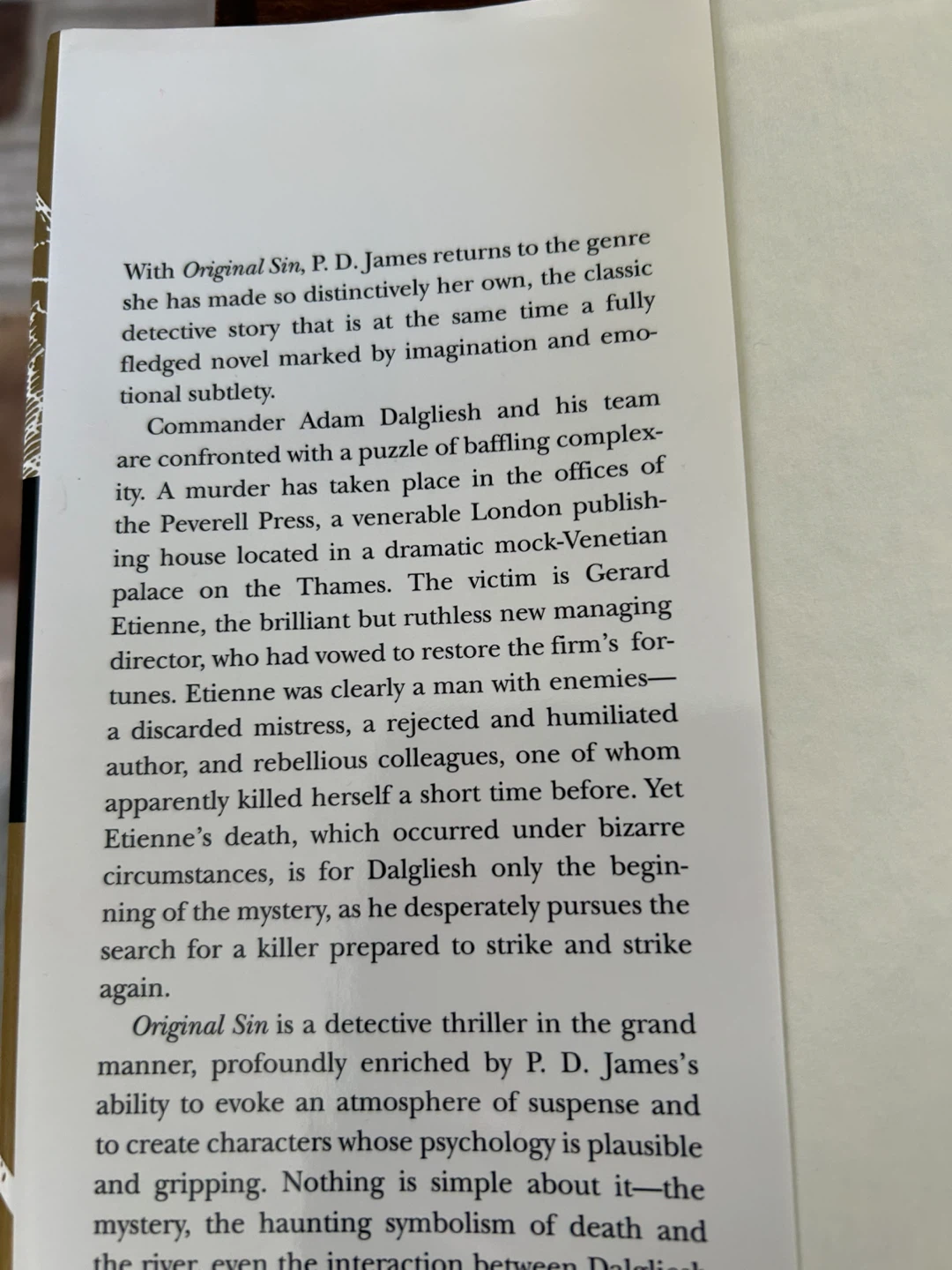 Original Sin by P.D. James - An Adam Dalgliesh Mystery - photo 4