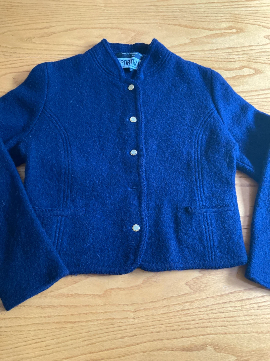 Boiled Wool Cardigan Size 4 - 6