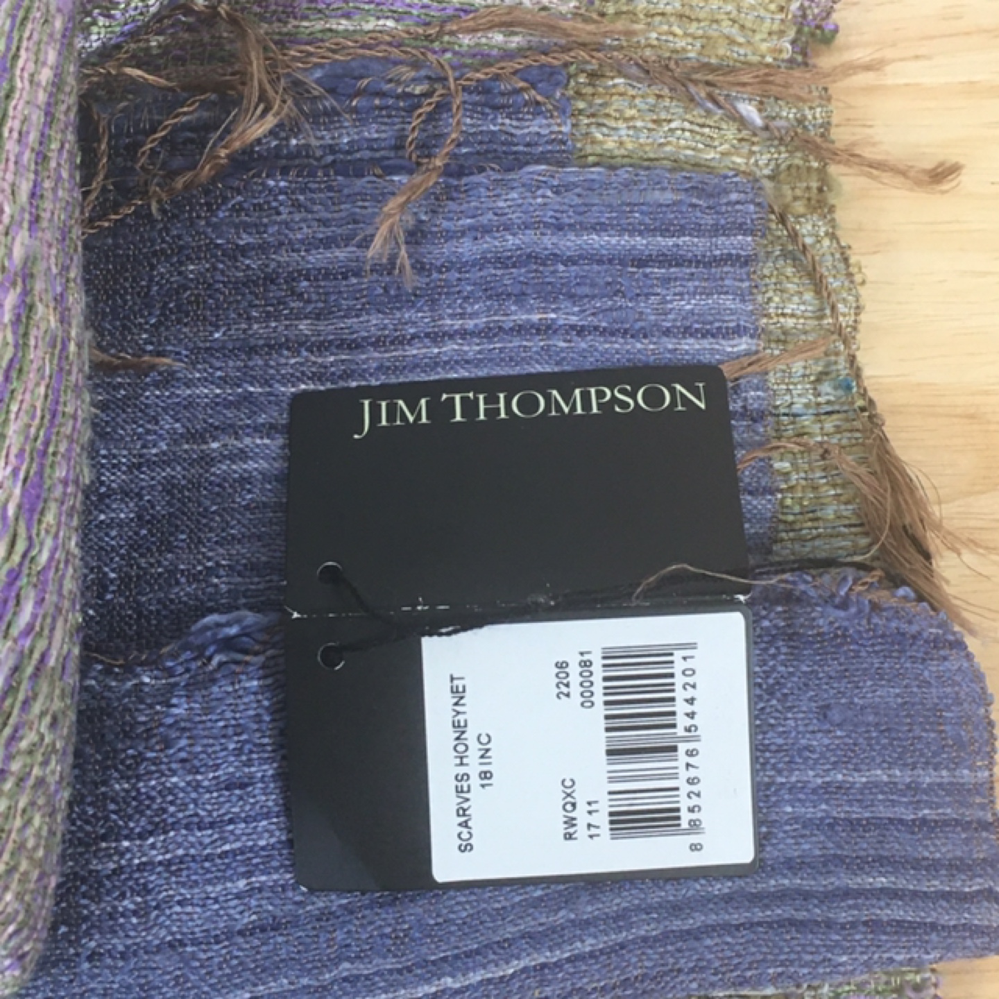New  With Tag Jim Thompson Silk Scarf