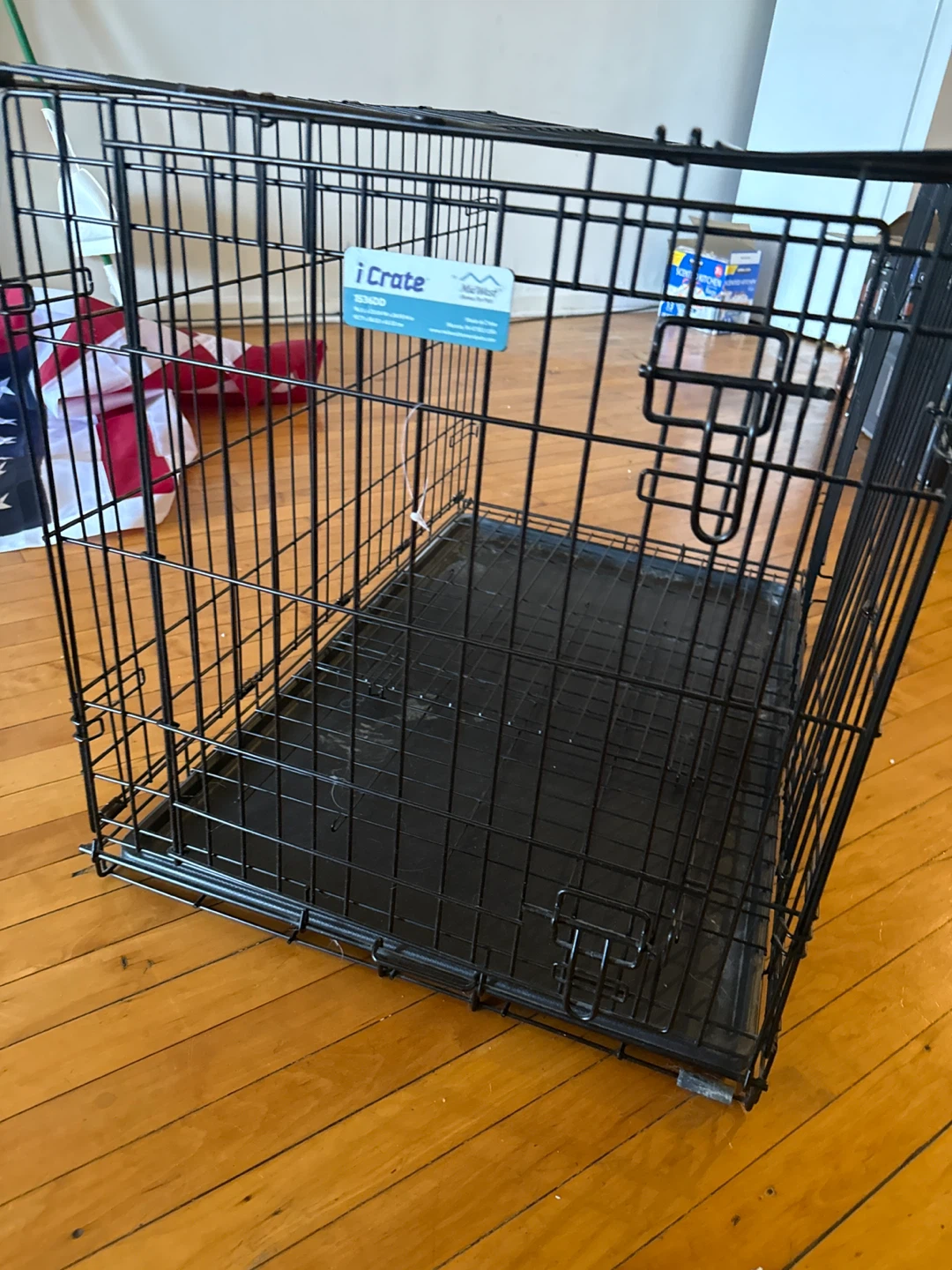 iCrate Black Metal Dog Crate with Tray - photo 2
