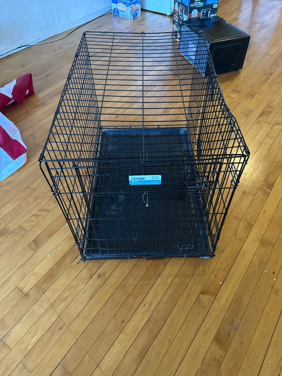 iCrate Black Metal Dog Crate with Tray - photo 3