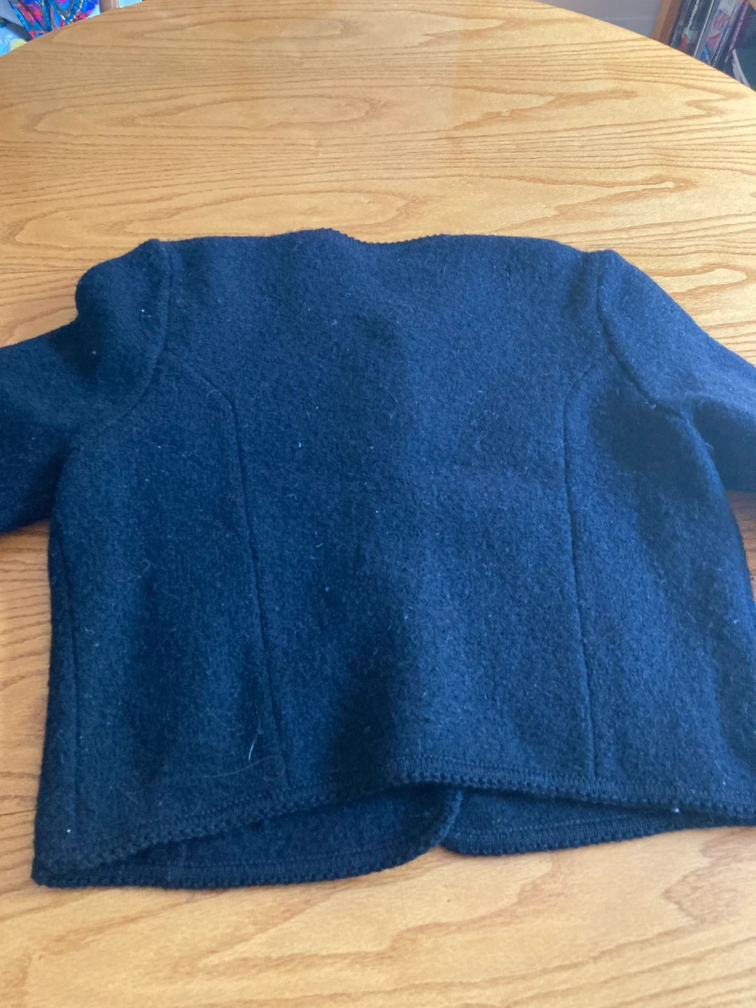 Carroll Reed Black Wool Cardigan - Size 6 - photo 3