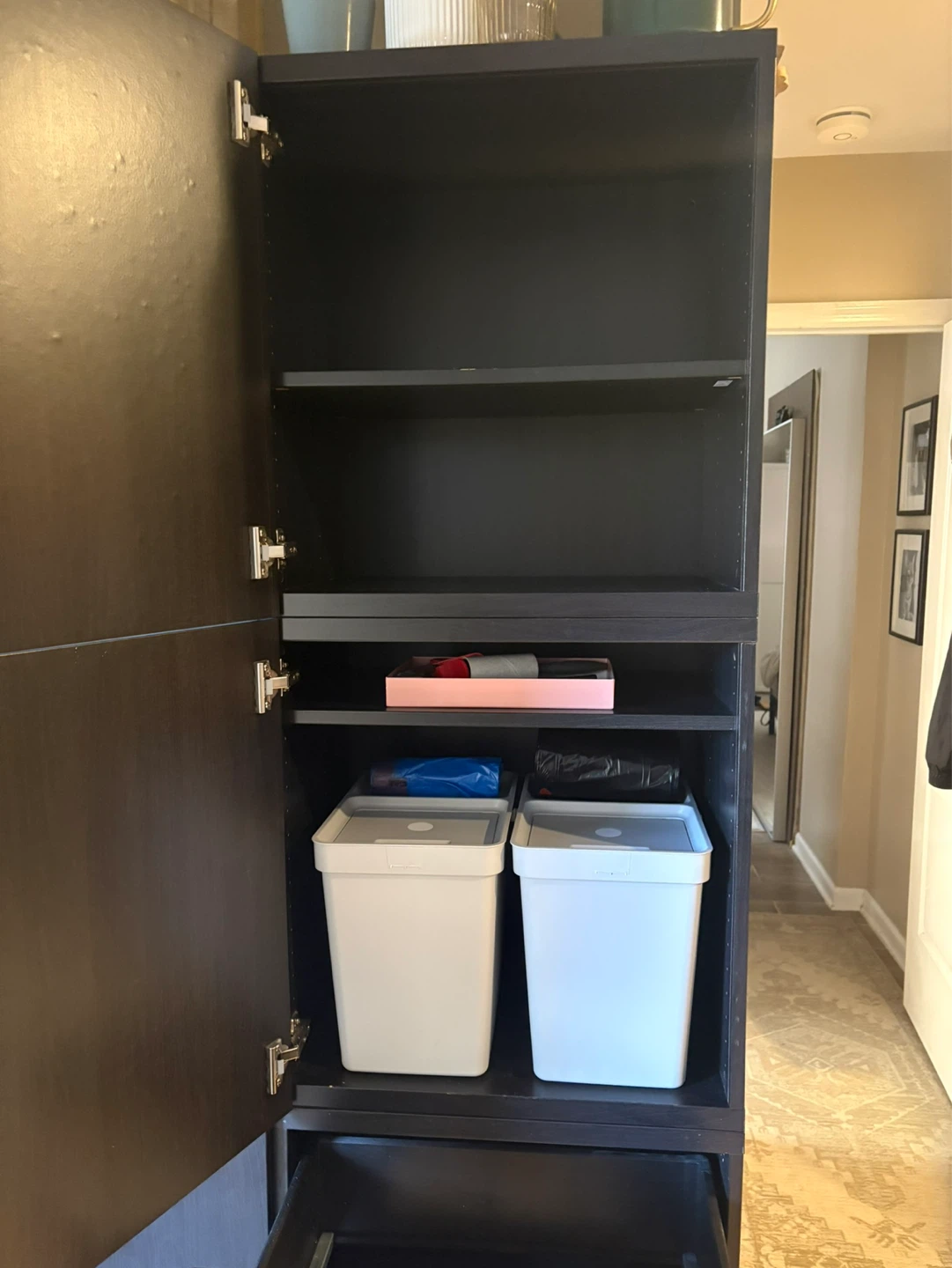 IKEA BESTA Storage Entryway Unit – Customized – Black Brown - photo 4
