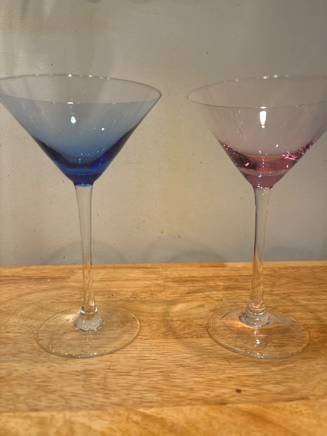 Set of 6 Colored Martini Glasses