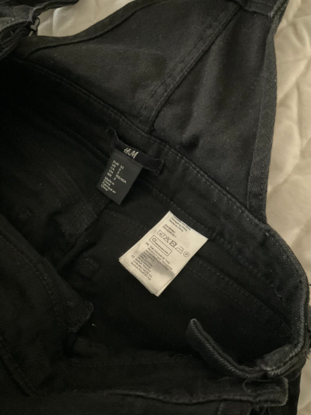 H&M Black Denim Overalls Size 2 - photo 4