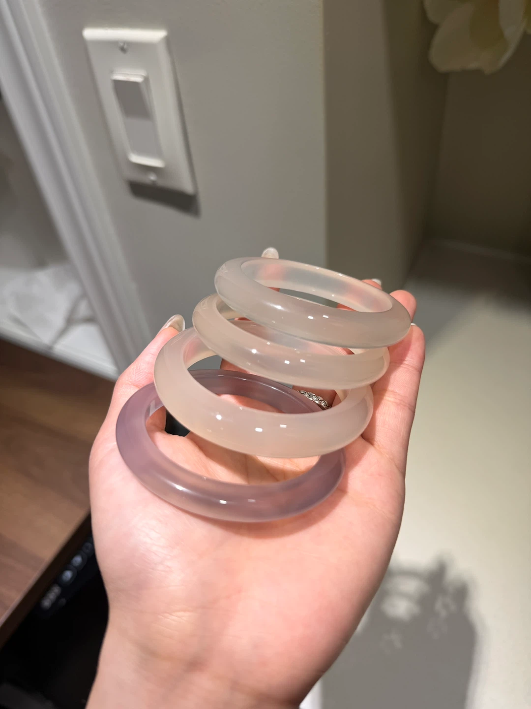 Natural Agate bangles - photo 2