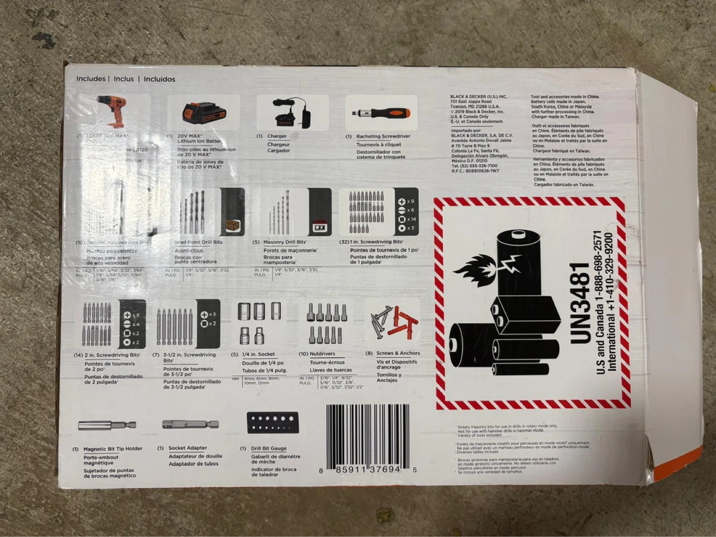 BLACK+DECKER 20V Lithium Ion Drill/Driver 10-Piece Project Kit - photo 2