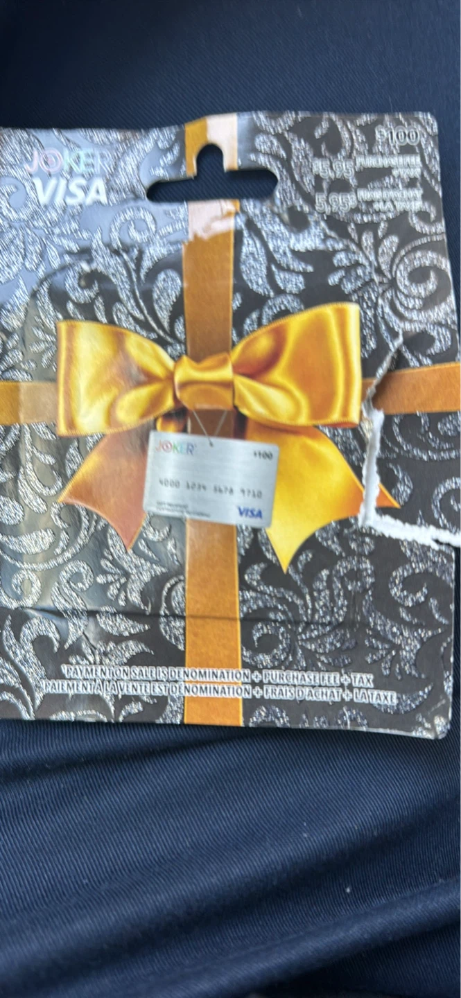 $100 Joker Visa Gift Card