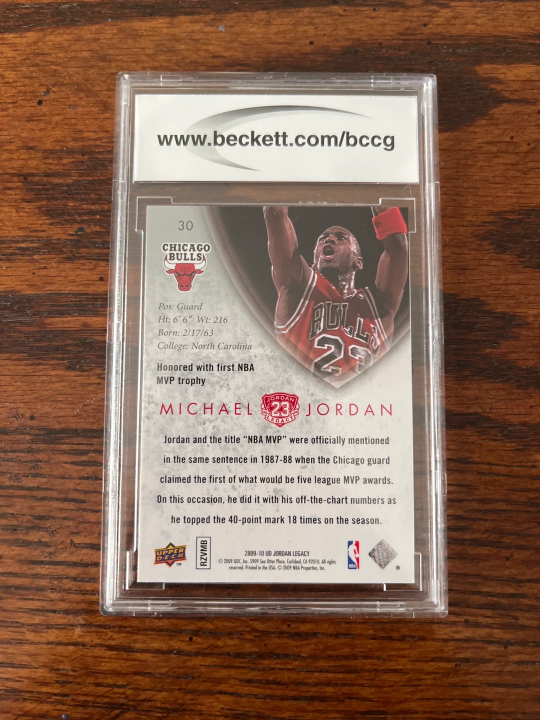 BCCG 10 Michael Jordan 2009-10 Upper Deck - photo 2