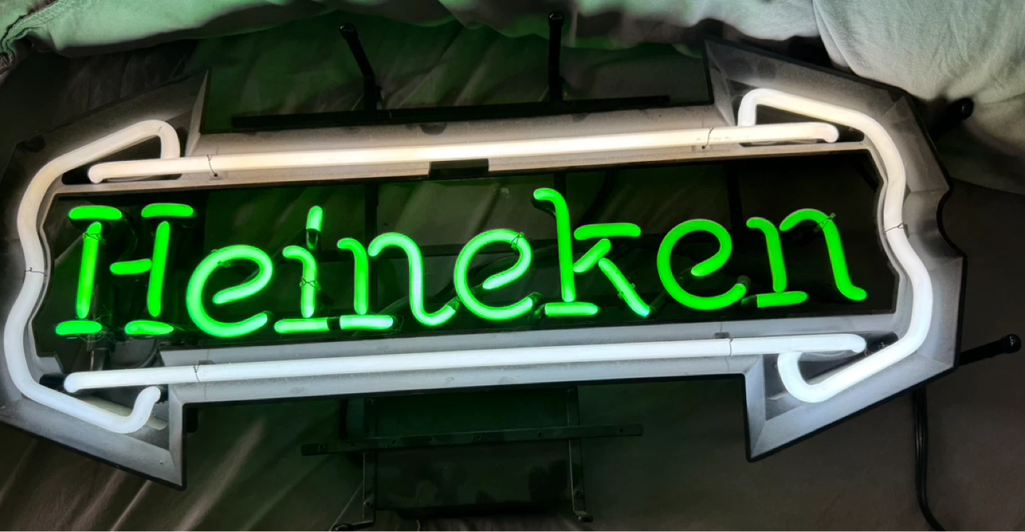 Heineken Neon Beer Sign (29” long)