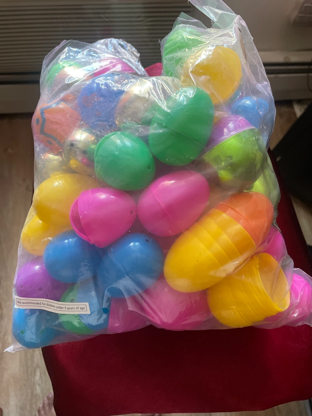 Bag of Colorful Plastic Easter Eggs