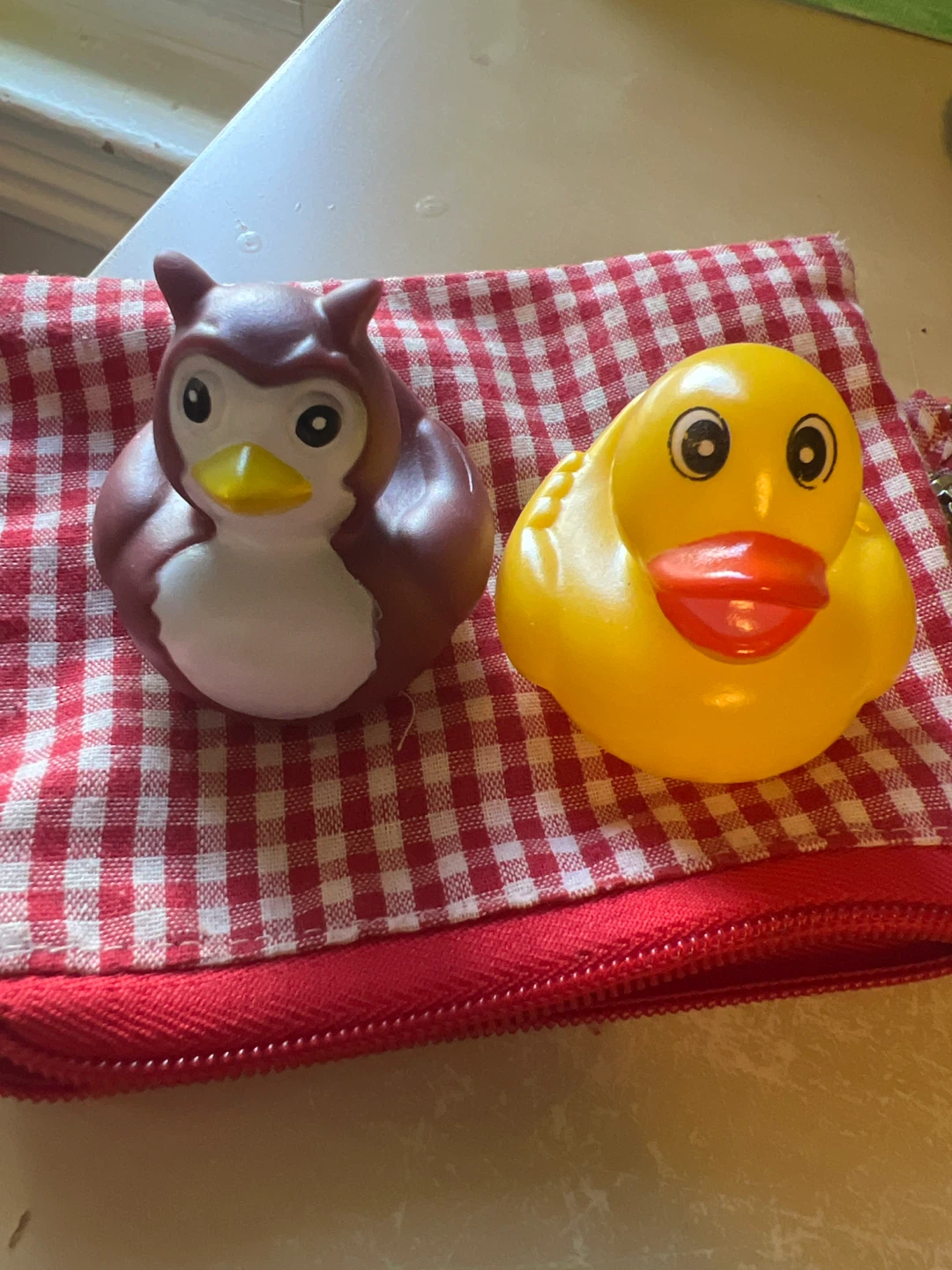 Rubber Duck and Owl Bath Toy Set