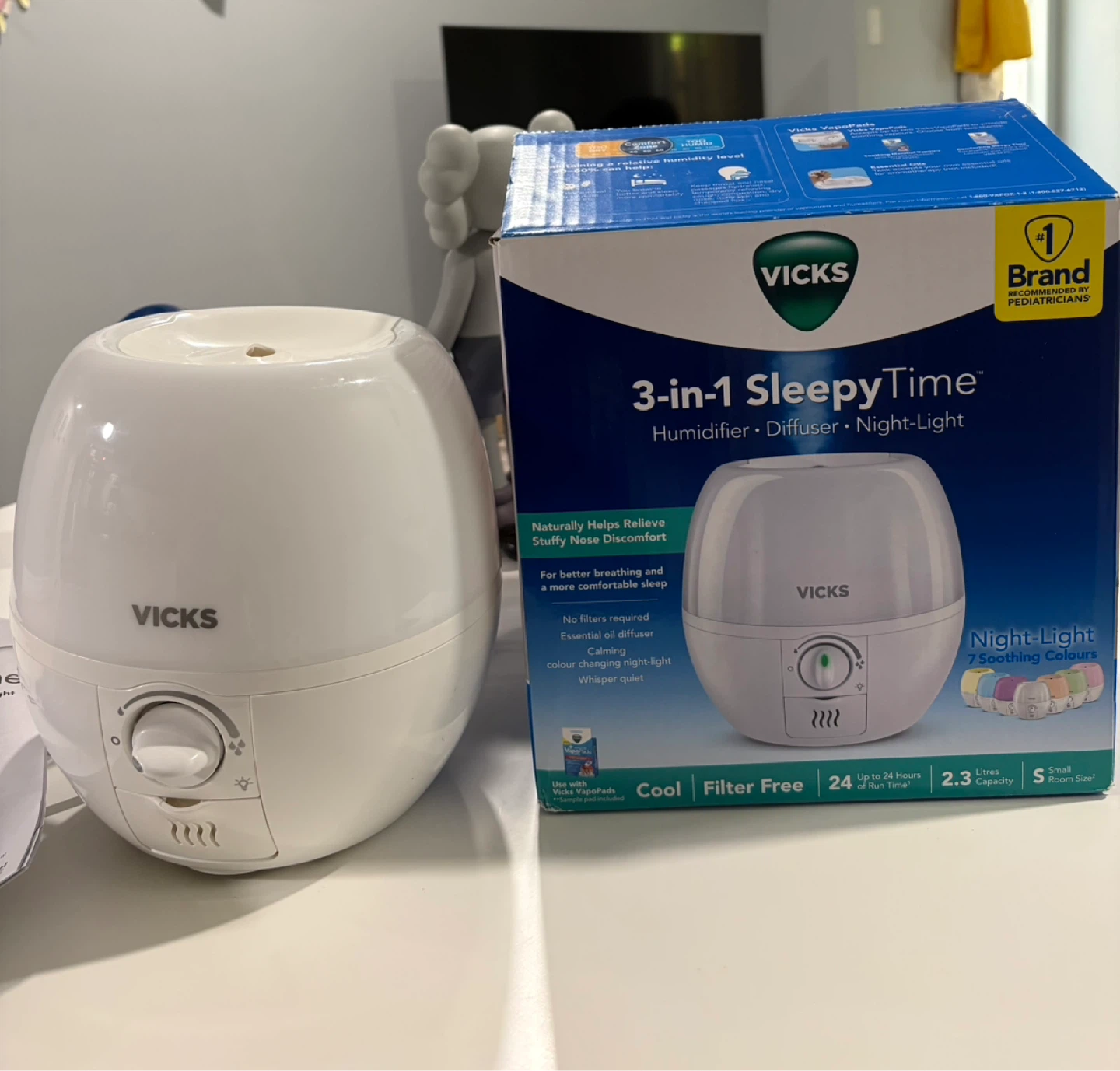 Vicks 3-in-1 SleepyTime Humidifier Diffuser Night-Light