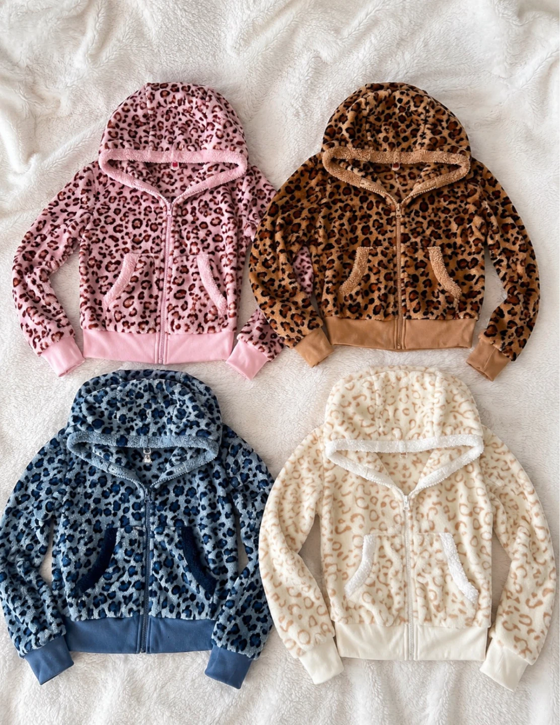 Set of 4 Velour Hoodies