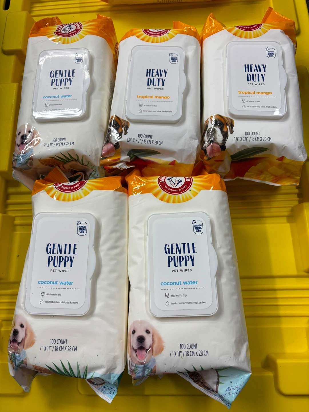 Gentle Puppy & Heavy Duty Pet Wipes - 5 Packs