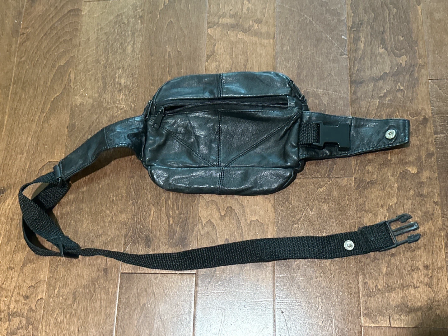 Black Leather Fanny Pack - photo 3