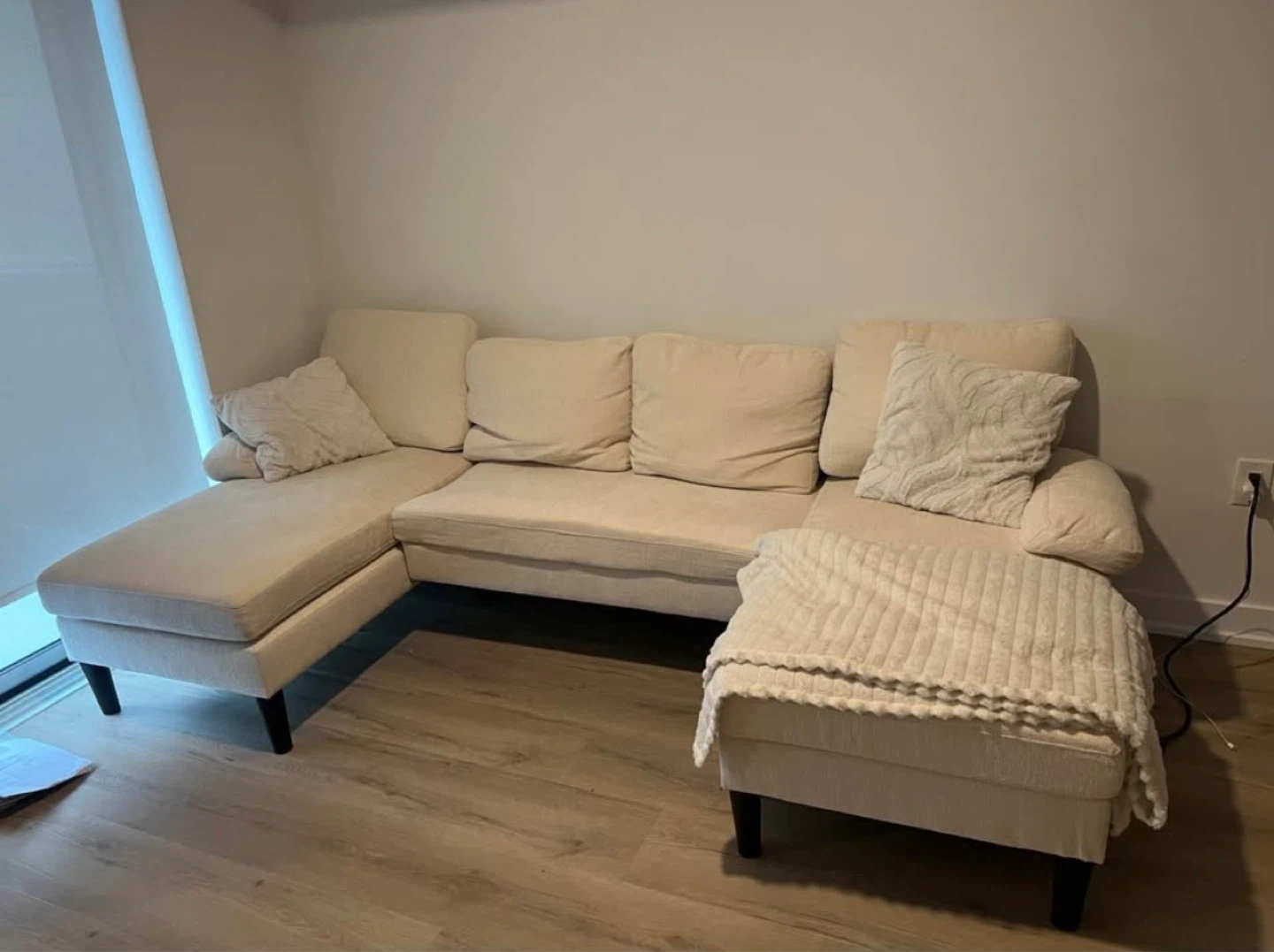 U SHAPED BEIGE COUCH