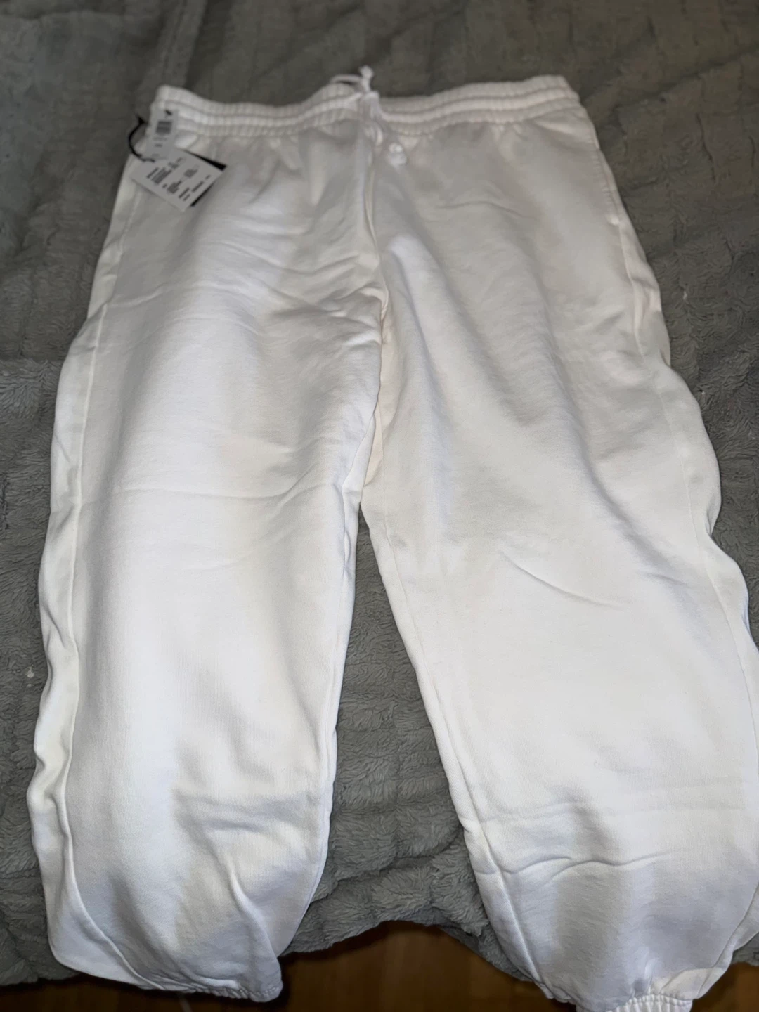 XL TNA Extra Fleece Boyfriend Sweatpants White XL