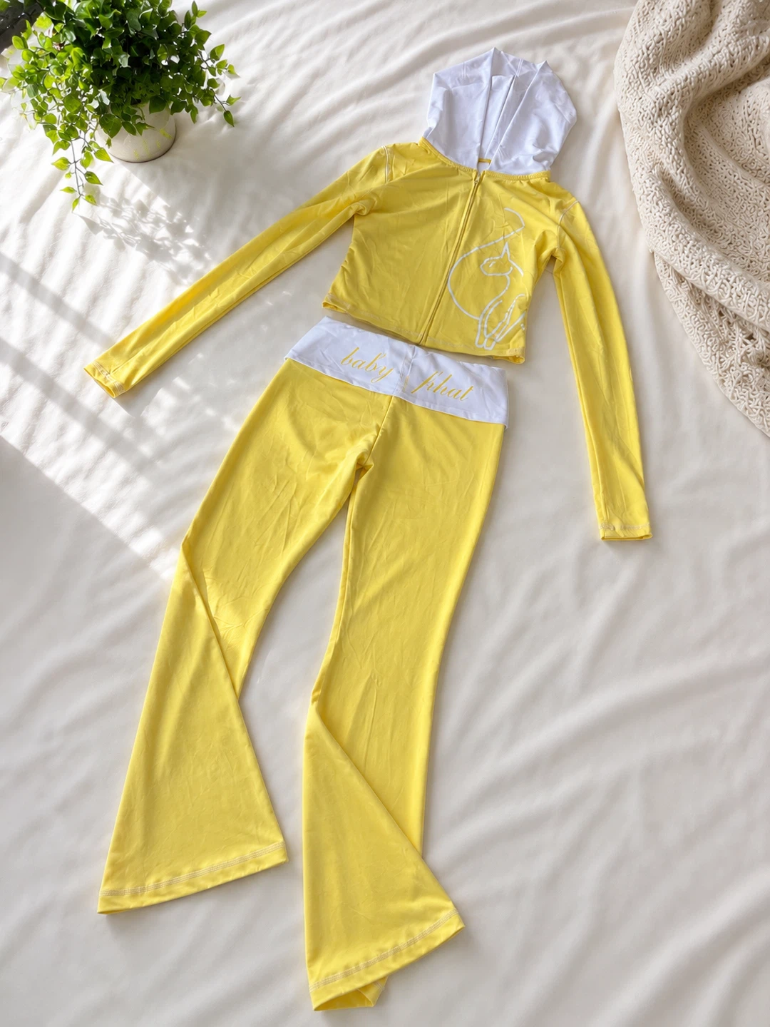 Baby Phat Yellow Velour Tracksuit Set - photo 2