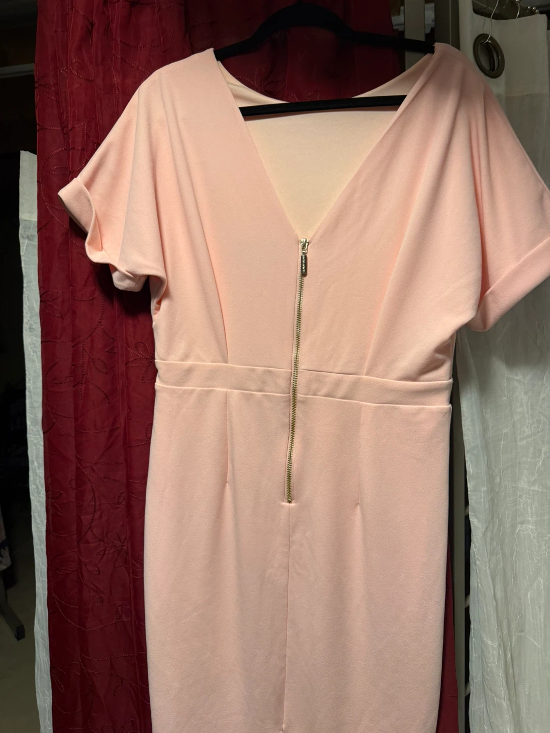 ALEXIA ADMORE Pink Midi Dress with Zipper - Size L - photo 3