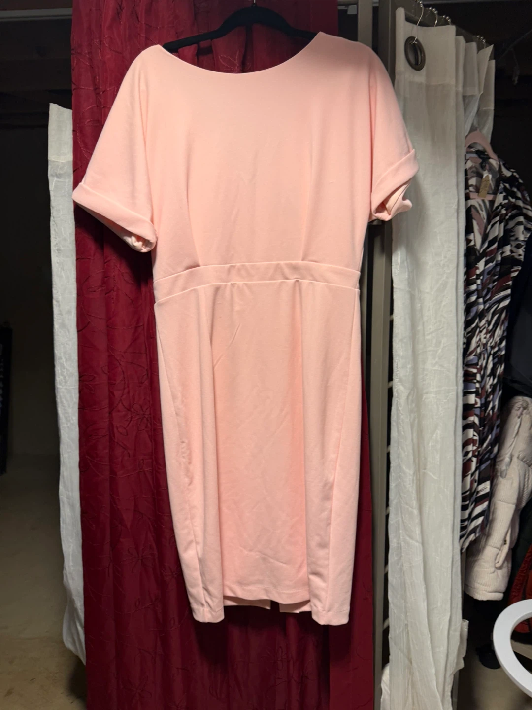 ALEXIA ADMORE Pink Midi Dress with Zipper - Size L - photo 2