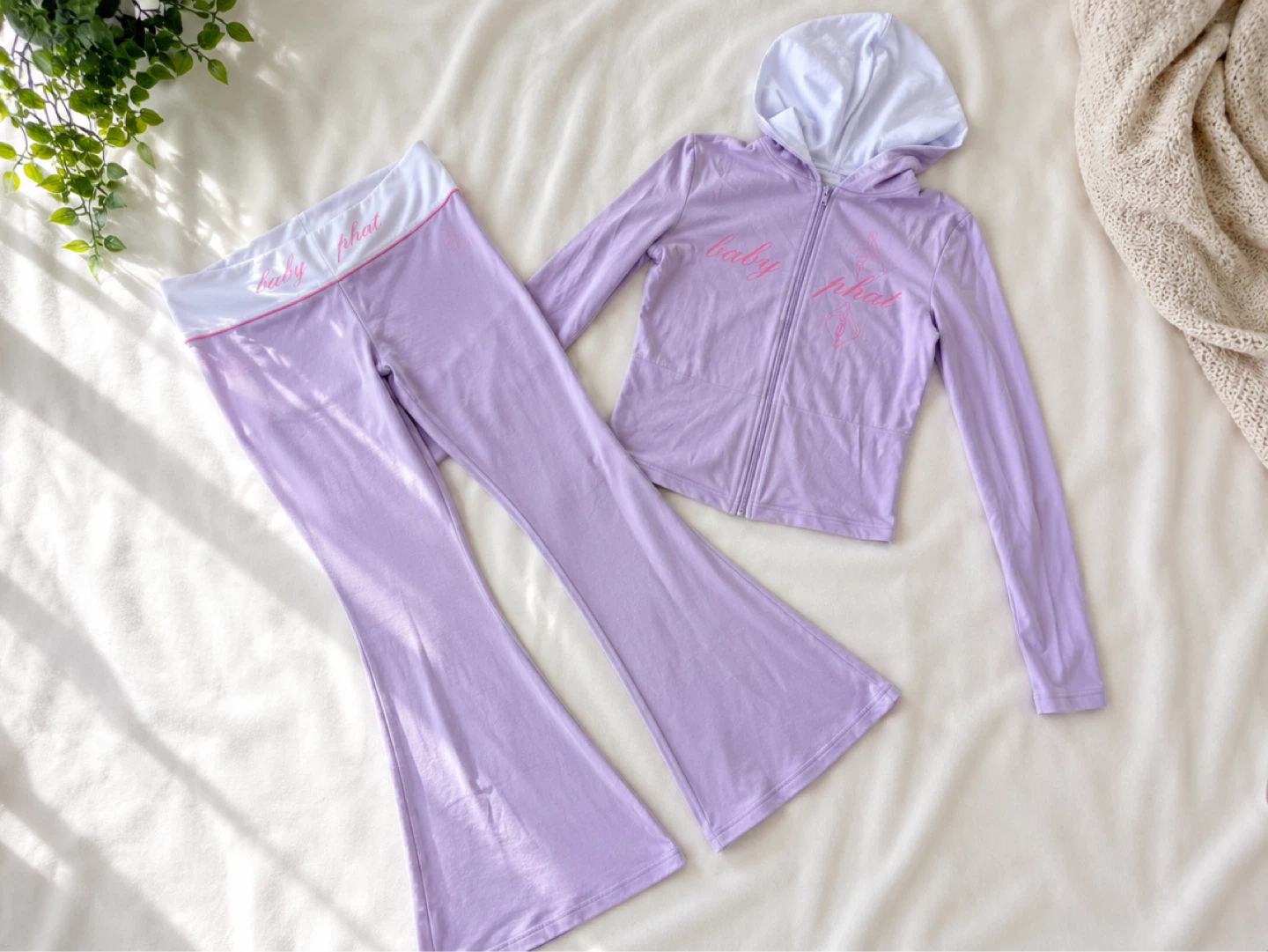 Baby Phat Lavender Velour Tracksuit Set