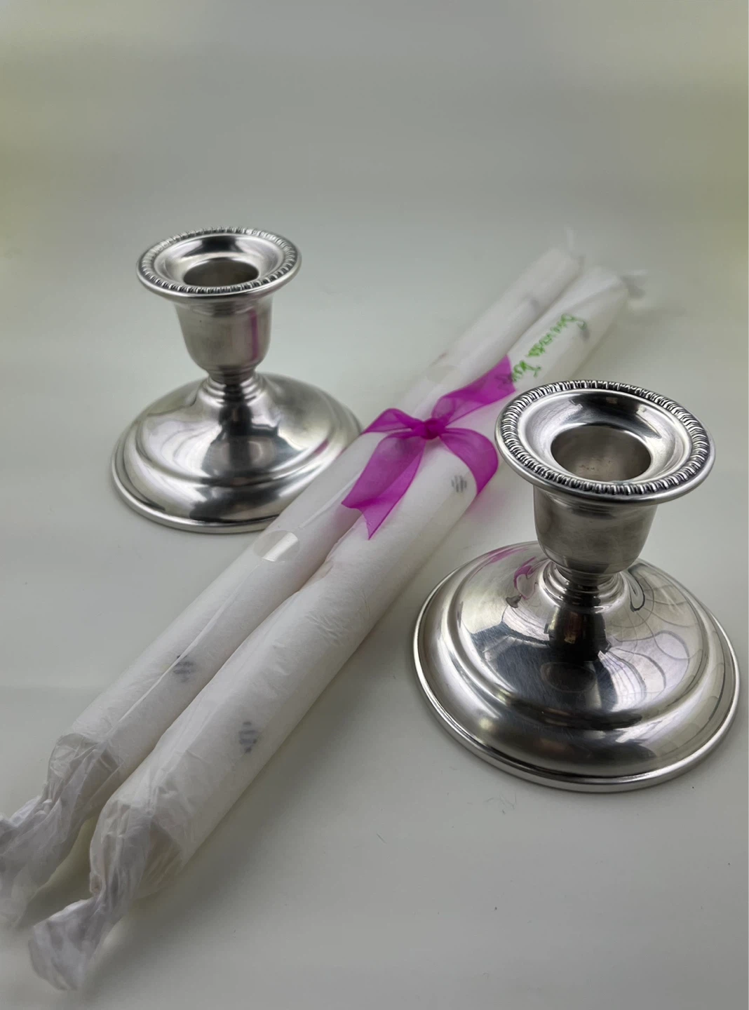 Vintage BIRKS Regency Plate Candlestick Holders