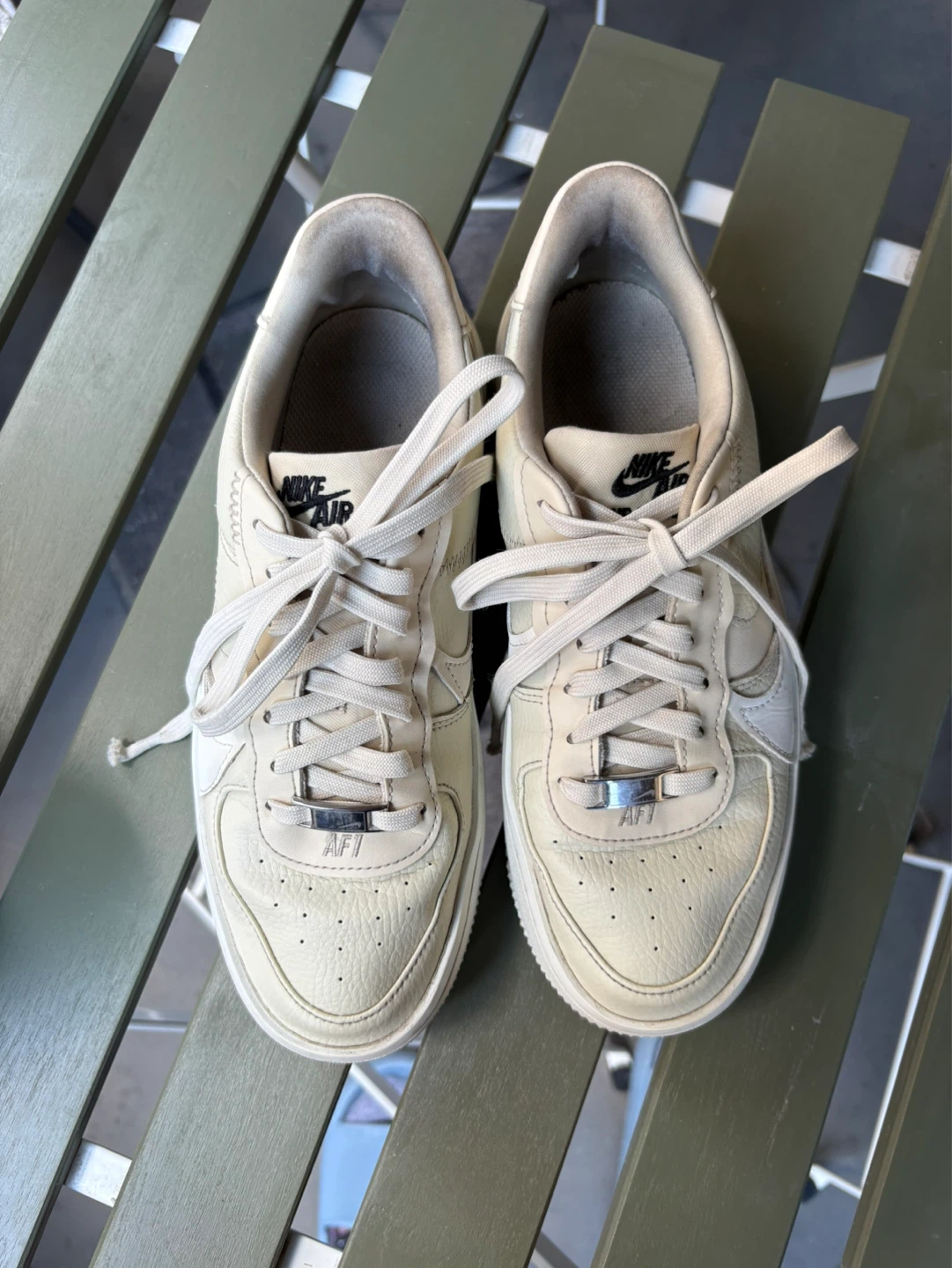 Nike Air Force 1 Platform - Cream/White - photo 2