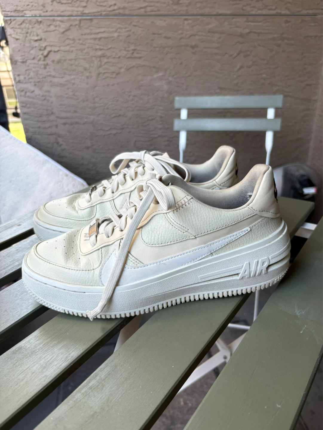 Nike Air Force 1 Platform - Cream/White - photo 3