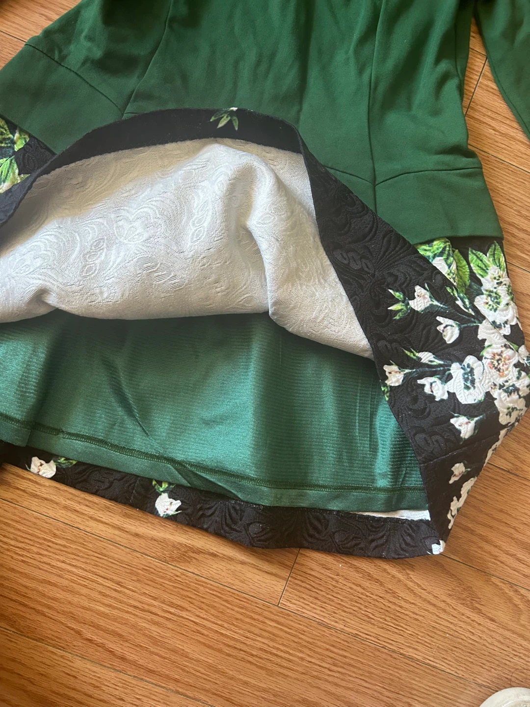 Lam Riger Green Floral Dress - Size XL - photo 4