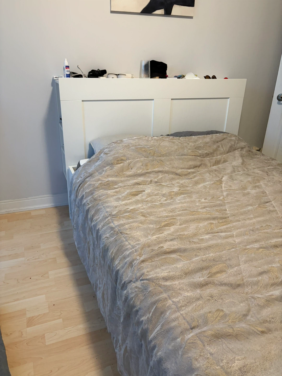 IKEA BRIMNES Bed Frame with Storage and Headboard