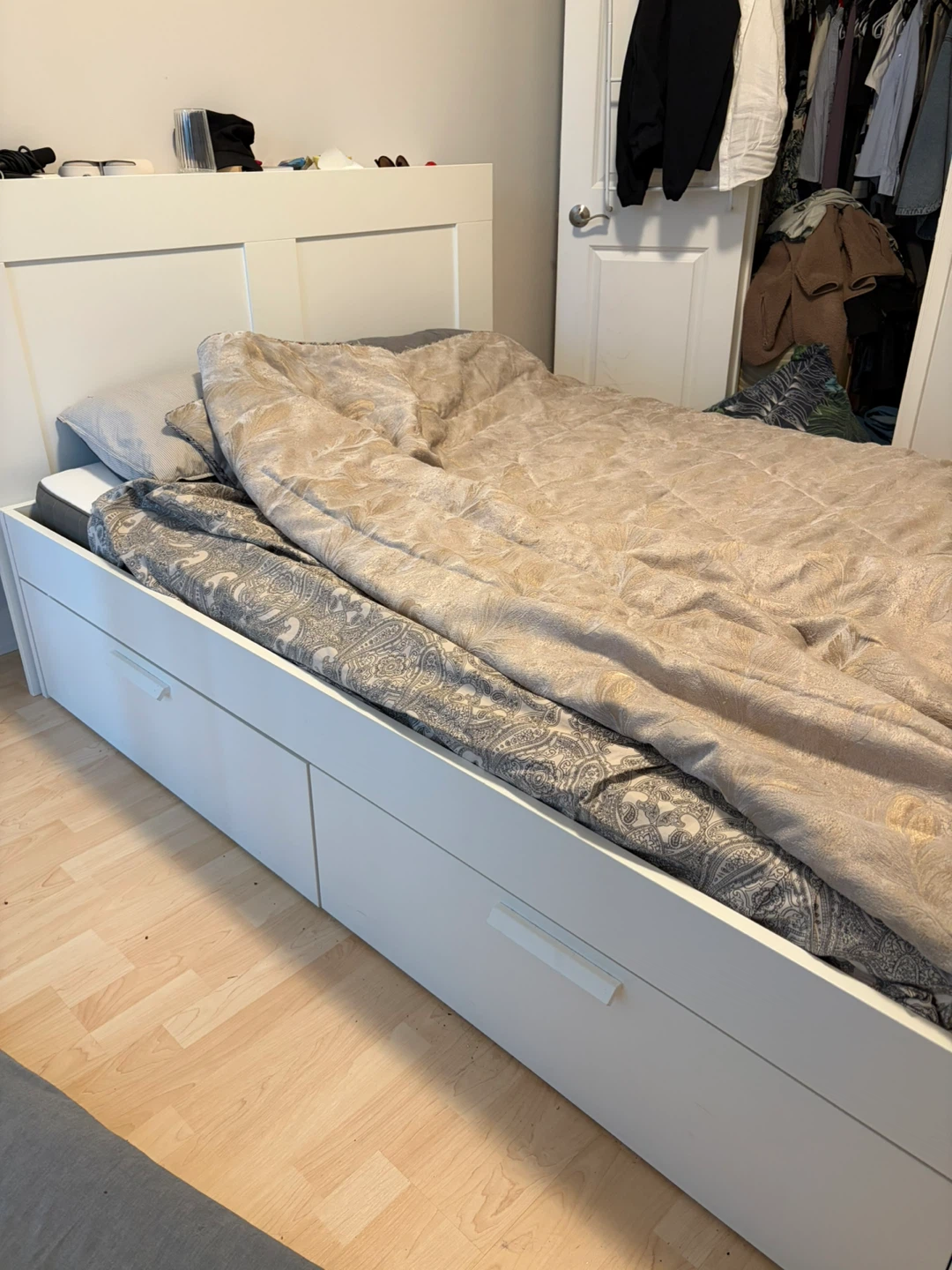 IKEA BRIMNES Bed Frame with Storage and Headboard - photo 3