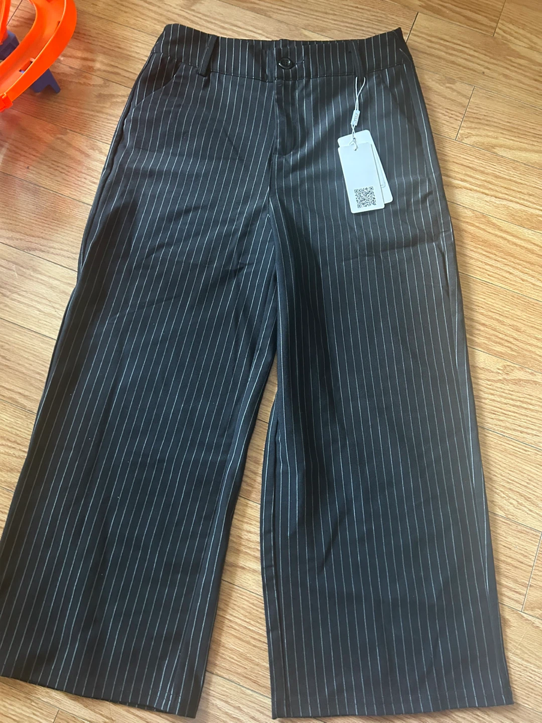 Brand New Black Pinstripe Wide Leg Pants