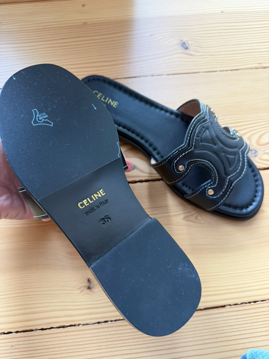 Black Leather Sandals - Size 36 - photo 2